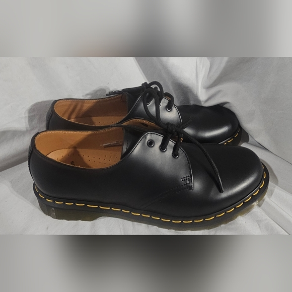 Dr Martens 1461 Womens Smooth Leather Oxford Shoes Black Size 11 New No Box - Picture 1 of 7